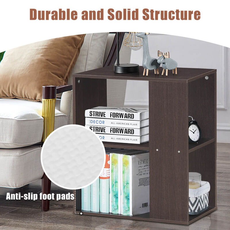 3-Tier Side End Table with Storage Shelves