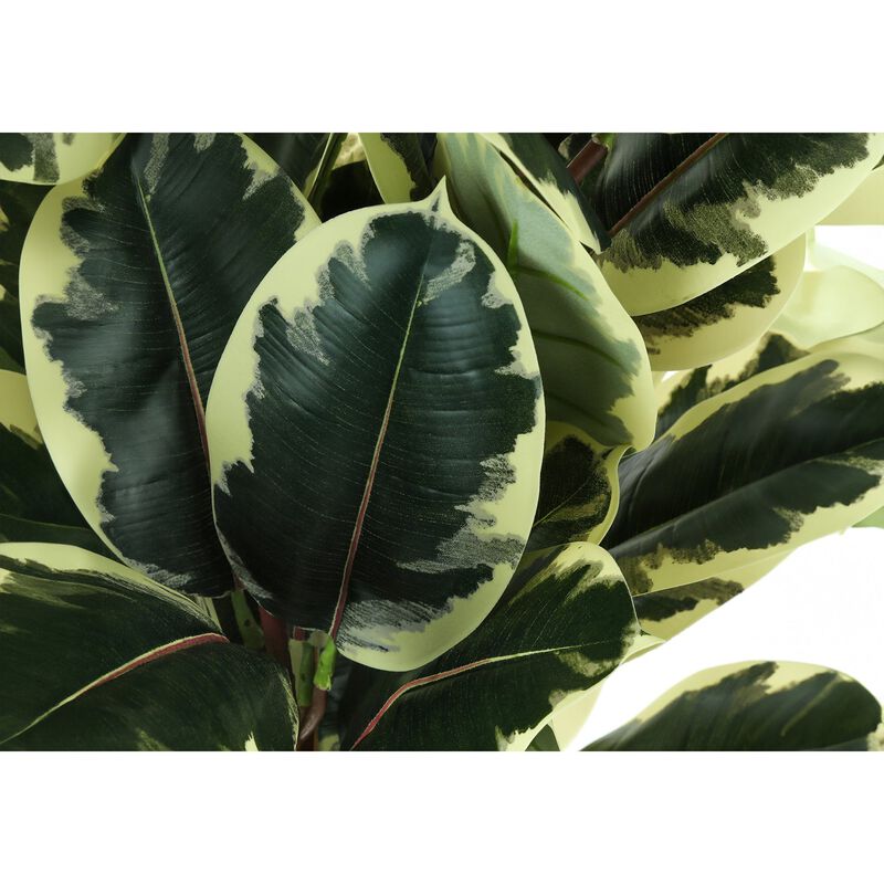 Monarch Specialties I 9544 - Artificial Plant, 51" Tall, Dracaena Tree, Indoor, Faux, Fake, Floor, Greenery, Potted, Real Touch, Decorative, Green Leaves, Black Pot