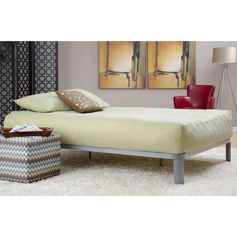 Hivvago Queen size Luna Metal Platform Bed Frame with Wood Slats