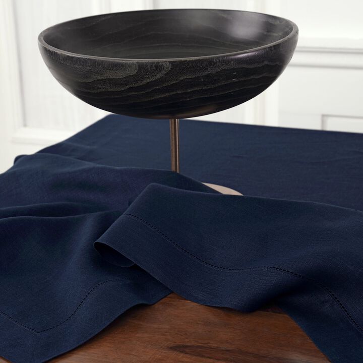 Solino Home 100% Pure Linen Tablecloth | Classic Hemstitch
