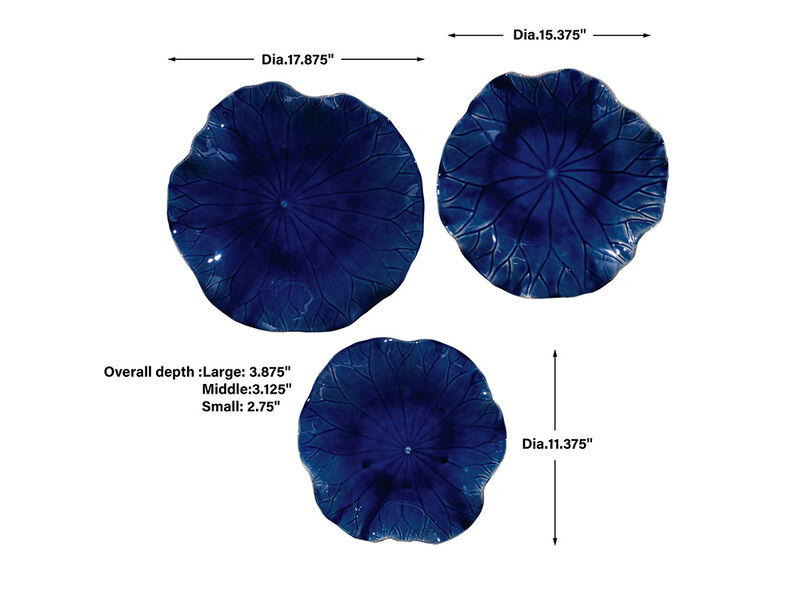 Abella Blue Ceramic Wall Decor