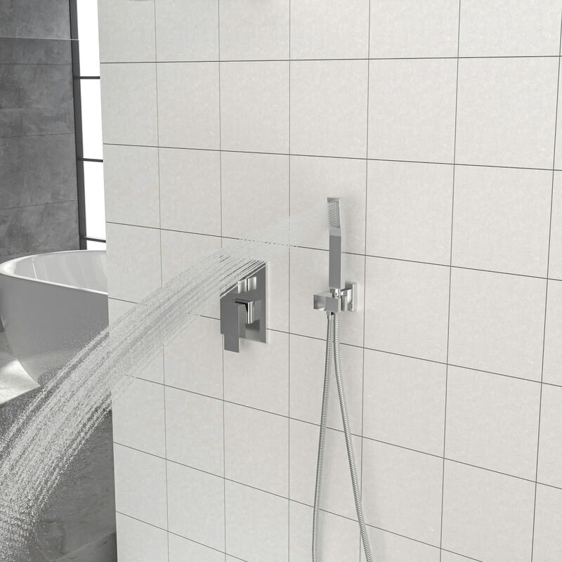 10" Rain Shower Head Systems, Chrome, Wall Mounted Shower
