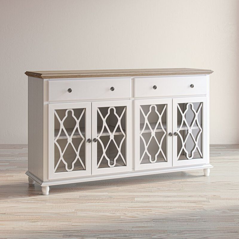 Jofran Aurora Hills Country Wire-Brushed 4 Door Accent Chest