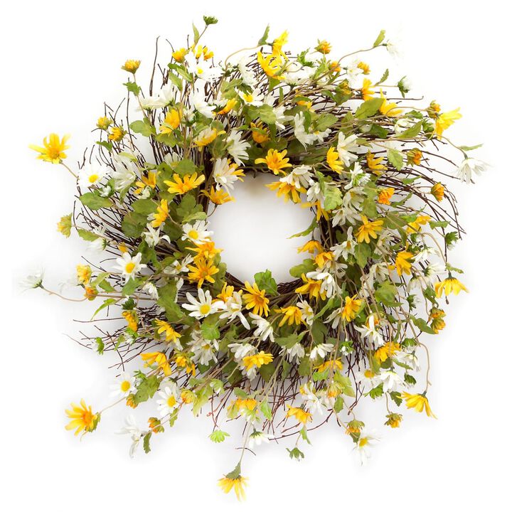 Fresh Daisy Wreath for Home or Front Door Décor