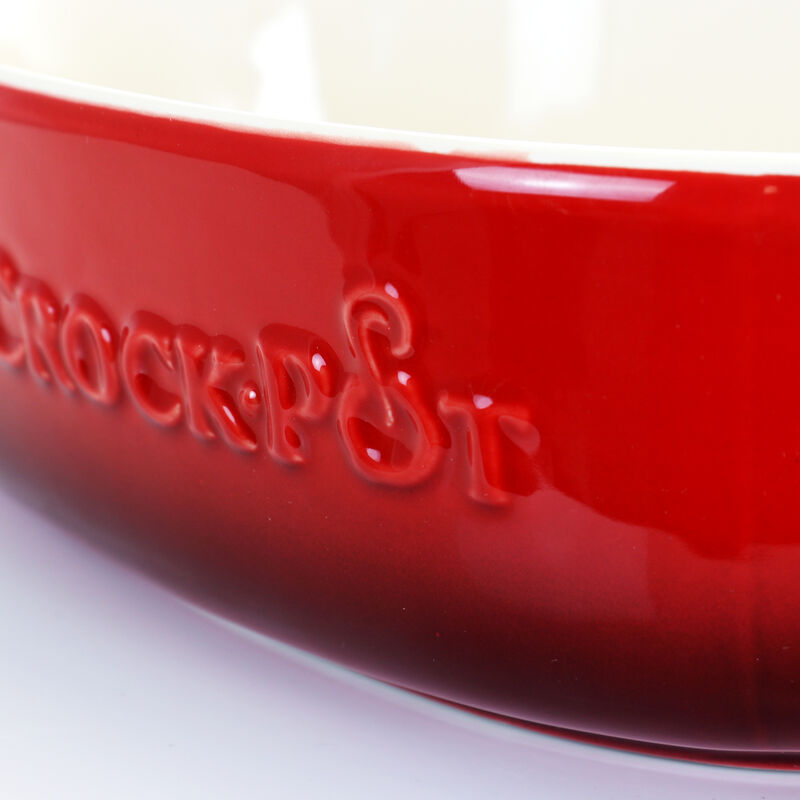 Crock Pot 2.5 Quart Red Stoneware Bake Pan