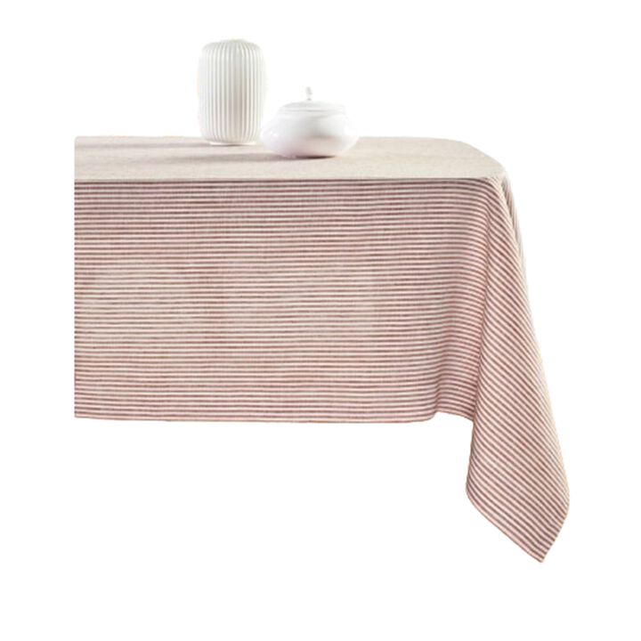 Solino Home 100% Pure Linen Tablecloth | Narrow Stripe