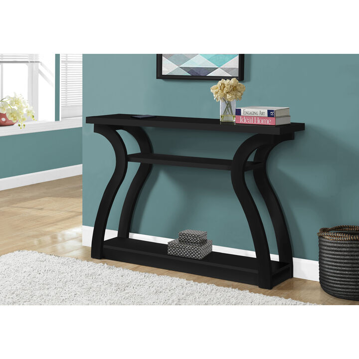 Monarch Specialties I 2439 Accent Table, Console, Entryway, Narrow, Sofa, Living Room, Bedroom, Laminate, Black, Contemporary, Modern