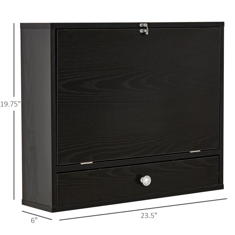 HOMCOM 3 Drawer Storage Cabinet, Mobile Desk Cabinet Under Desk with Wheels, Printer Stand for Home Office, Brown