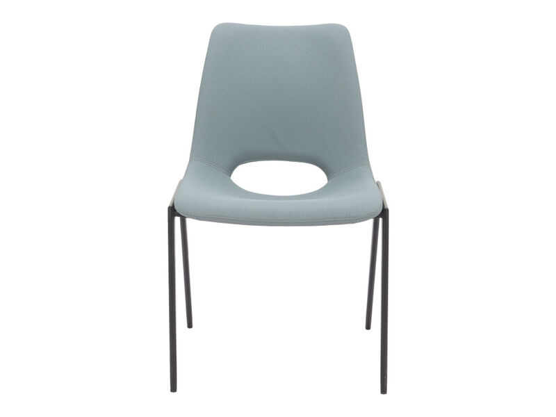 Desi Armless Dining Chair (Set of 2) Azure Gray