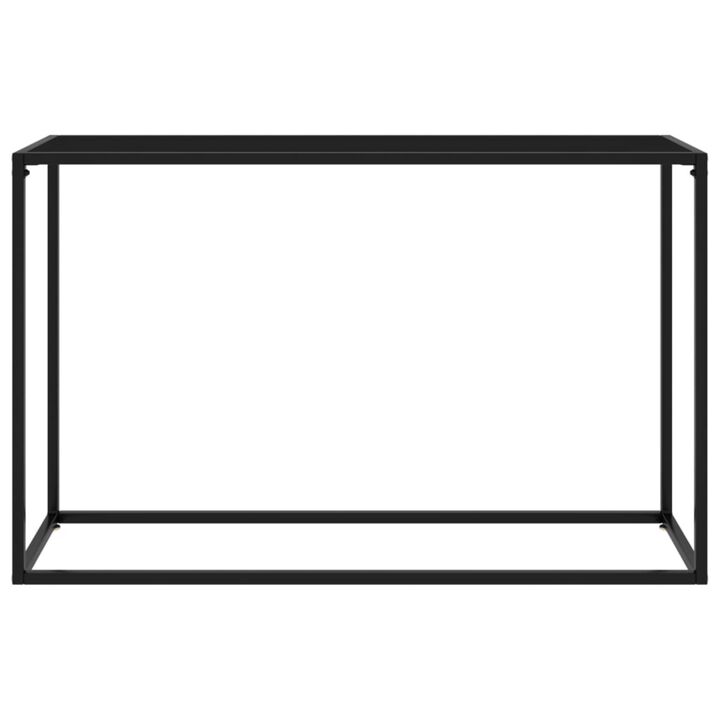 vidaXL Console Table Black 47.2"x13.8"x29.5" Tempered Glass