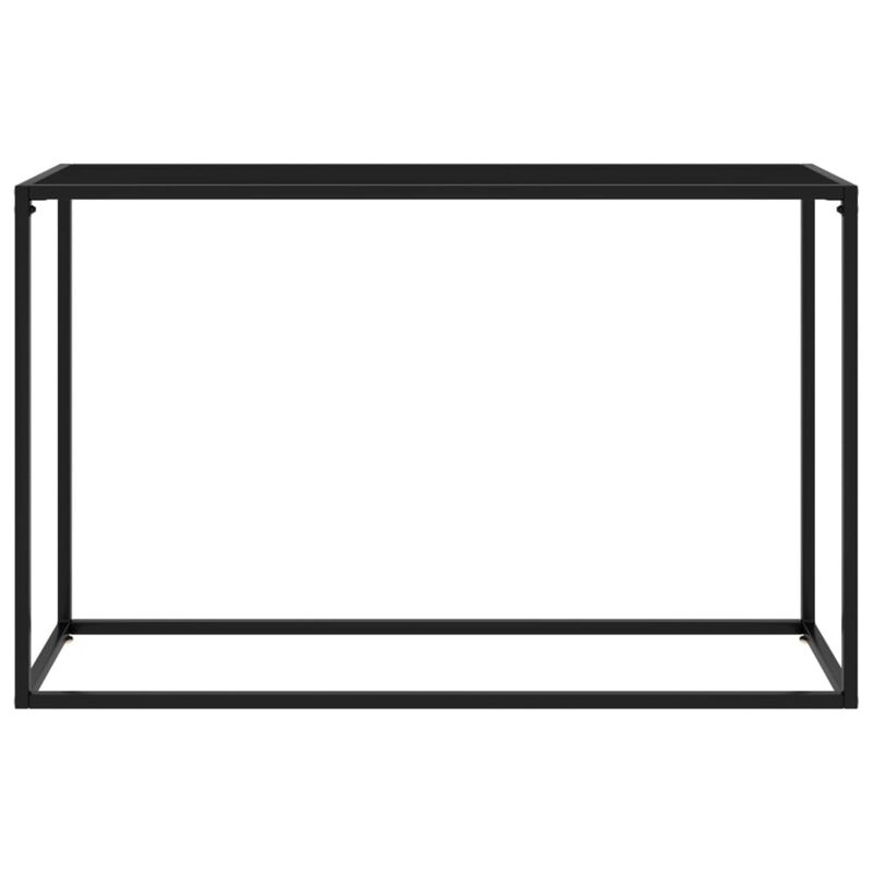 vidaXL Console Table Black 47.2"x13.8"x29.5" Tempered Glass