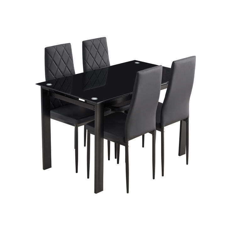 5-Piece Dining Table Set, Dining Table And Chair