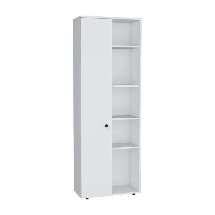 Hoyt Kitchen Pantry Storage Cabinet With and Five Interior and Exterior Shelves
