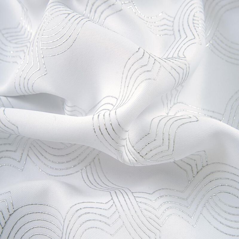 Oliva Gray Jansen Rubber Blackout Grommet Panel - 54x90" White