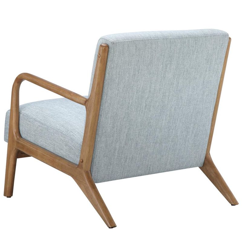 Starlight Canyon Home Blue Accent Chair with Rubber Solid Wood Frame for Living Room and Bedroom