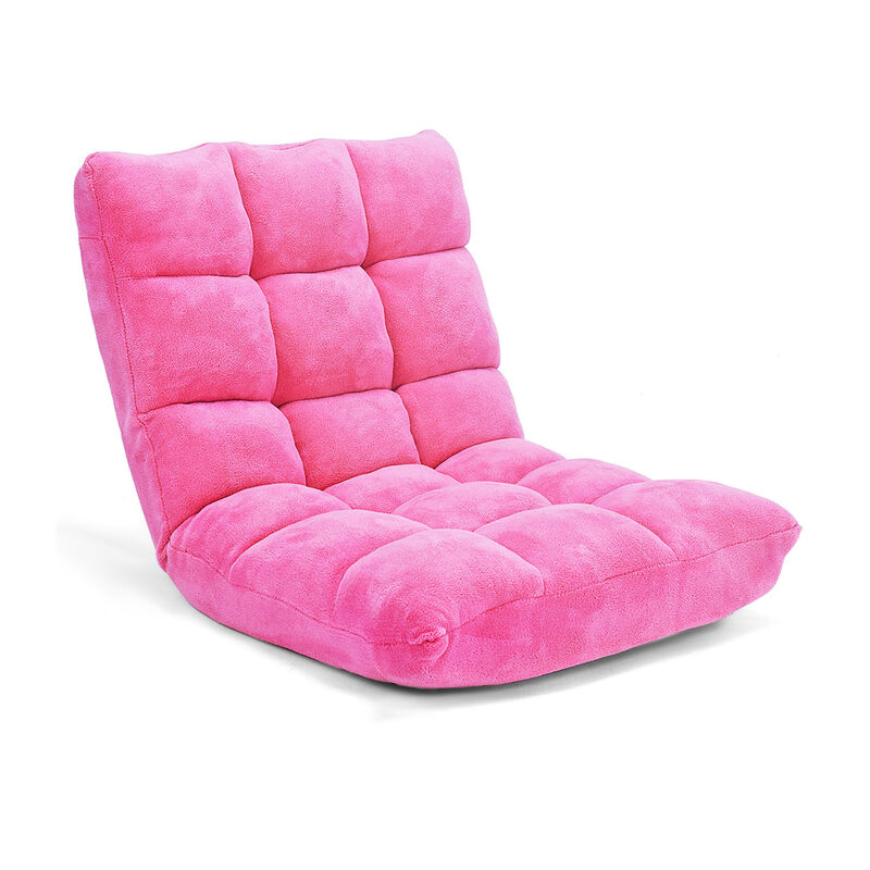 Adjustable 14-Position Floor Chair Folding Lazy Gaming Sofa Chair