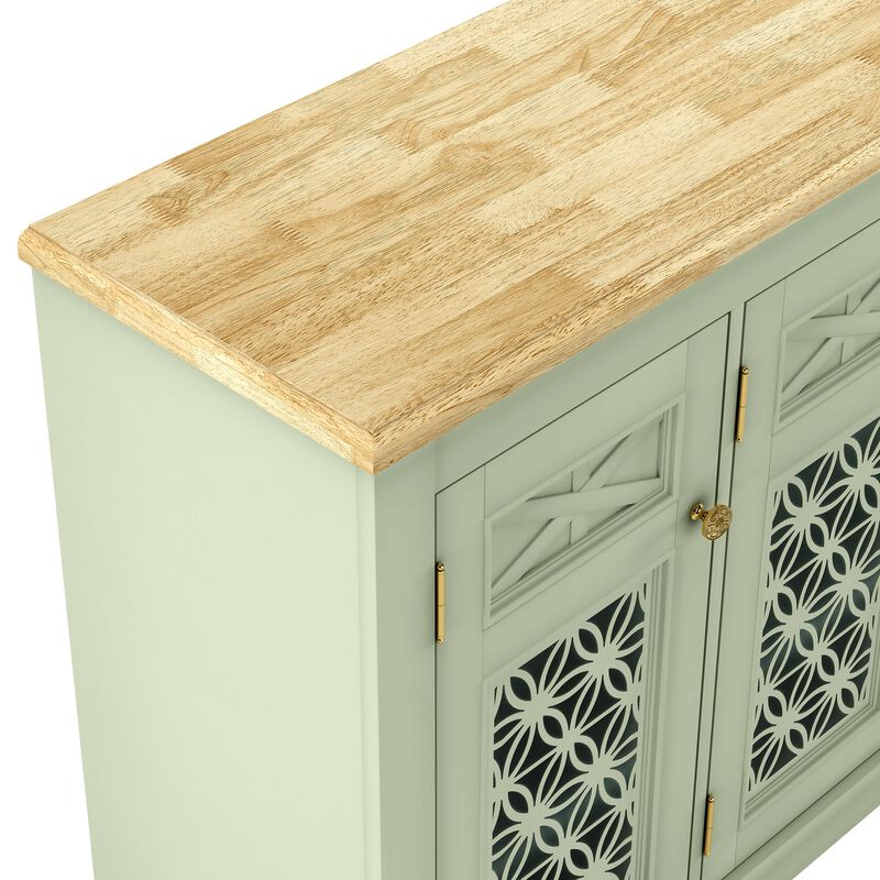 FESTIVO Versatile Buffet Cabinet with Glass Doors and Adjustable Shelves