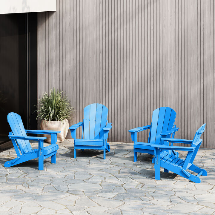 WestinTrends Westintrends 4-Piece set outdoor folding Poly Adirondack chair