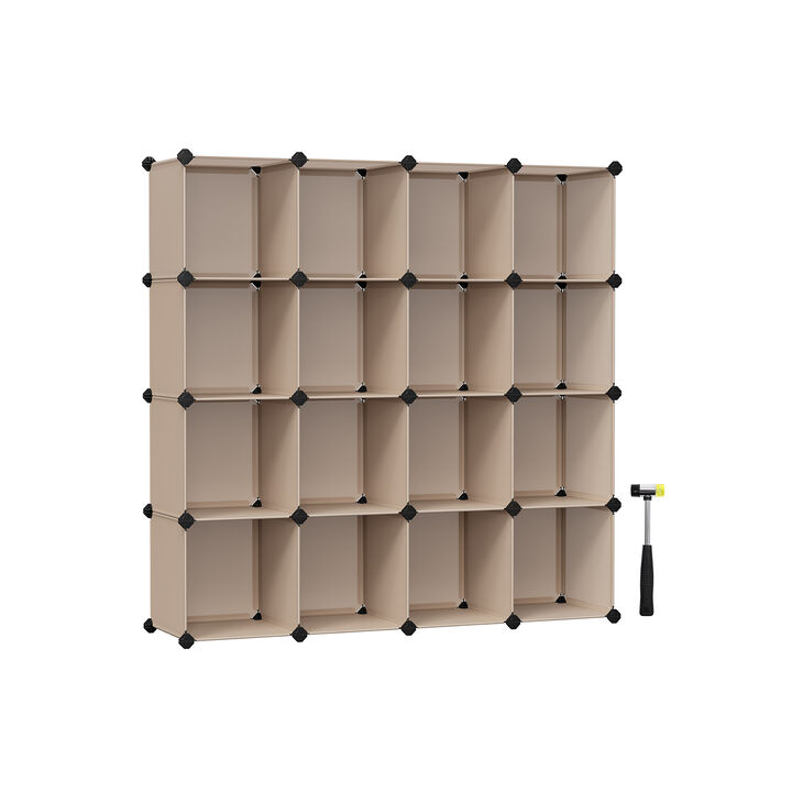 Space-Saving 16-Cube Plastic Shoe Rack – Shoe Storage Organizer