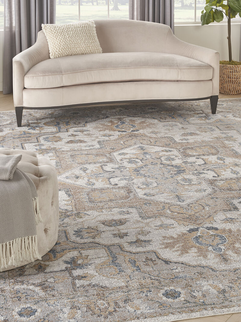 Astra Machine Washable ASW12 Silver/Gray 7'10" x 10' Rug
