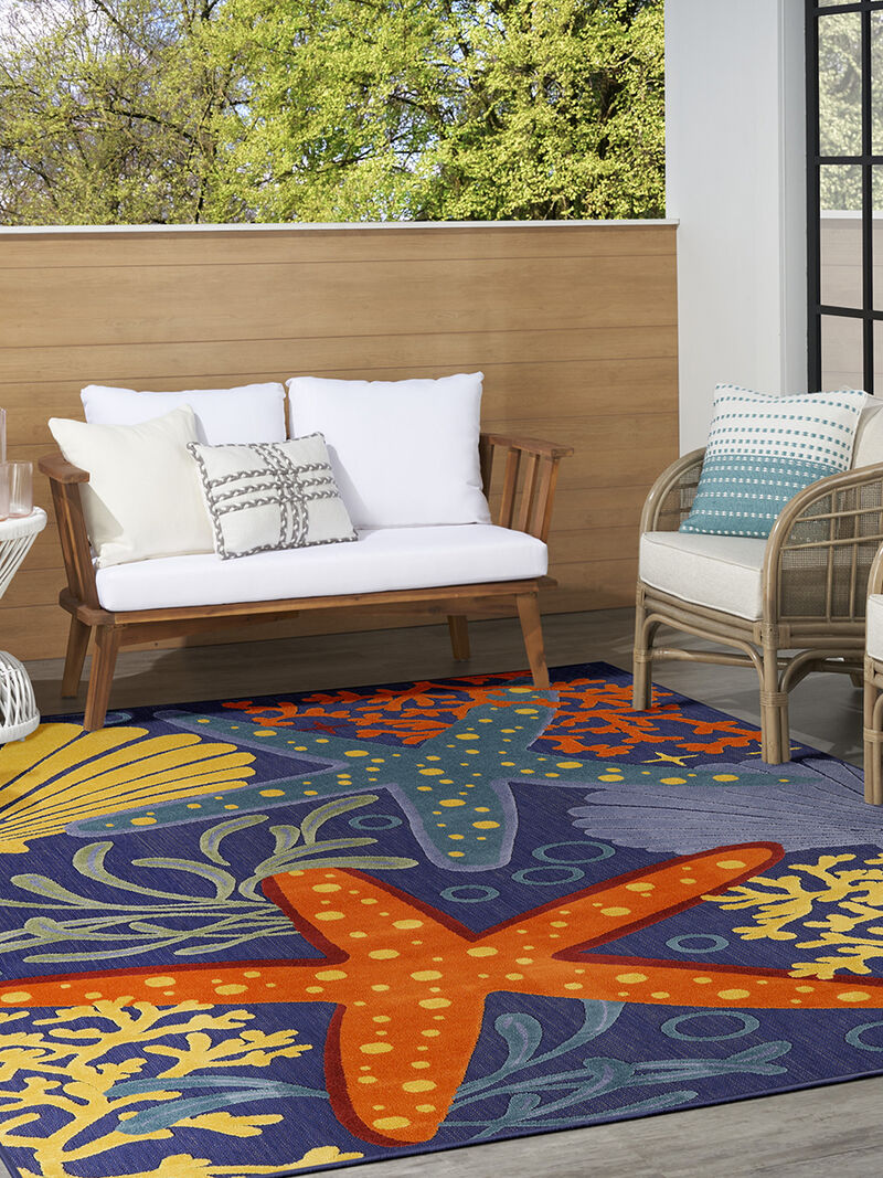 Aloha ALH24 Navy/Multicolor 9' x 12' Rug