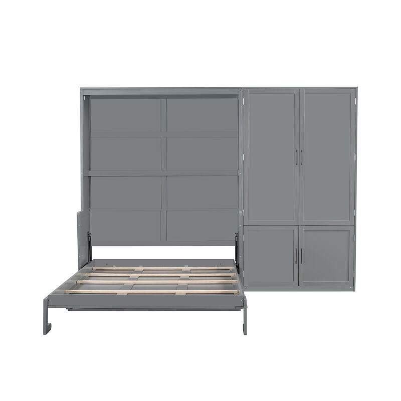 Merax Murphy Bed Wall Bed with Storage