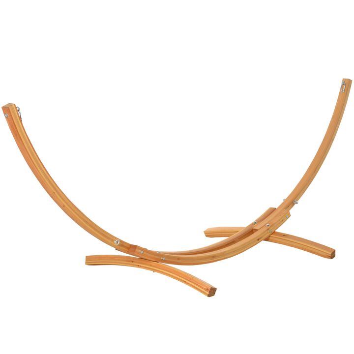 Wooden Relaxation: 11' Universal Hammock Stand for Garden/Picnic