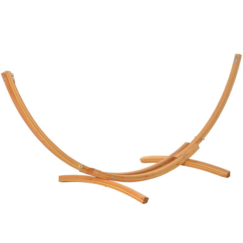 Wooden Relaxation: 11' Universal Hammock Stand for Garden/Picnic