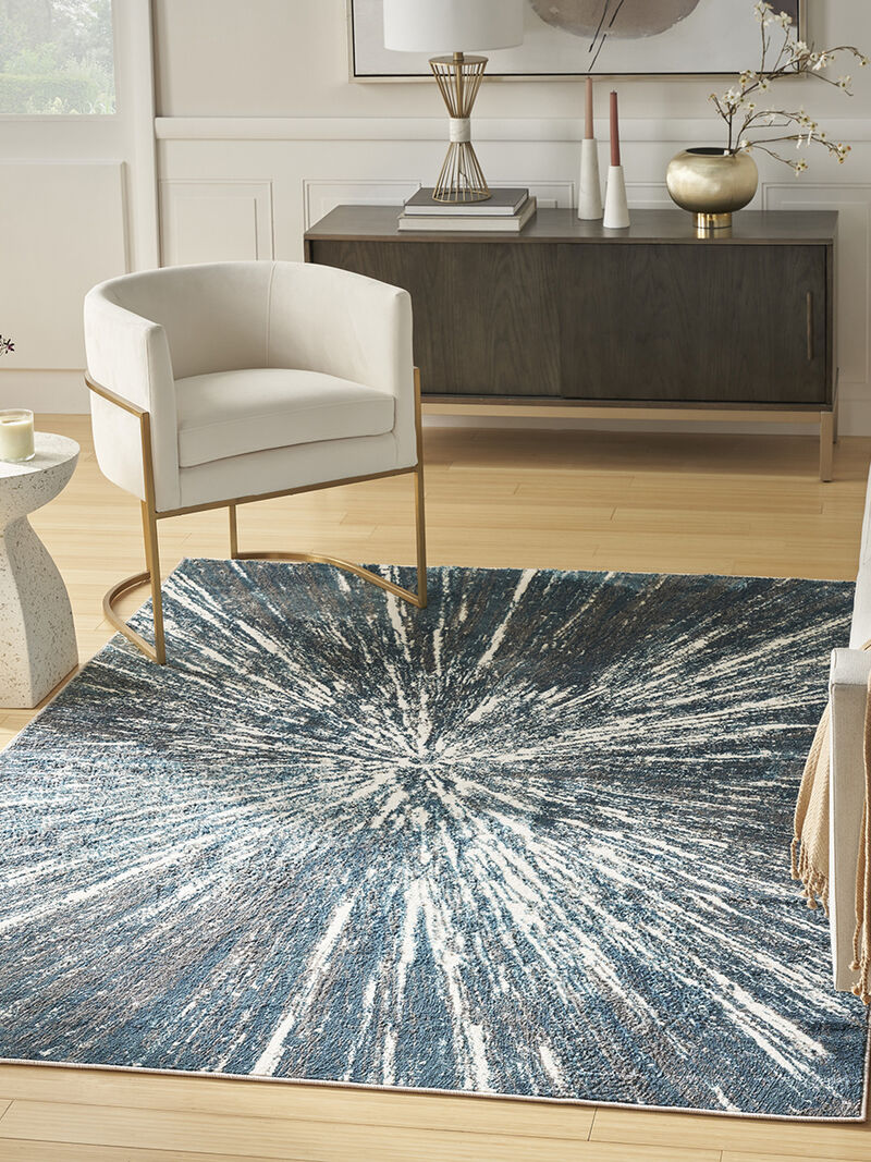 Ambiance AMI01 Blue/Silver 3'11" x 5'11" Rug