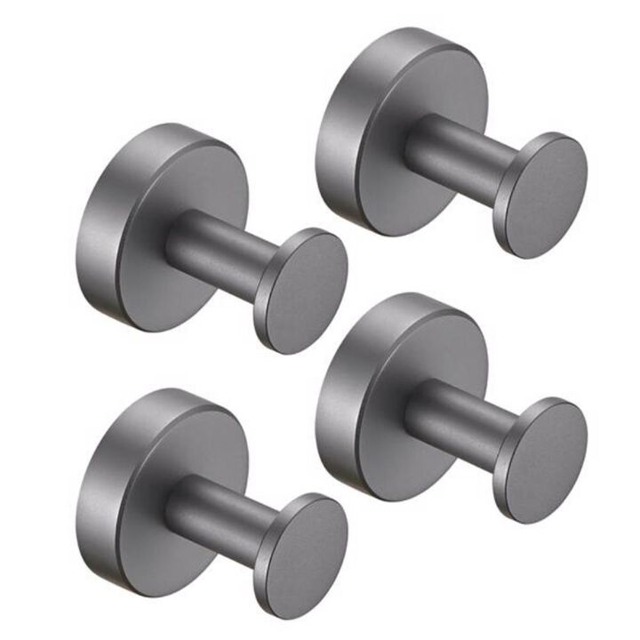 Round Base Wall-Mounted Coat Hook with Screws Sturdy Hanger for Entryway & Closet