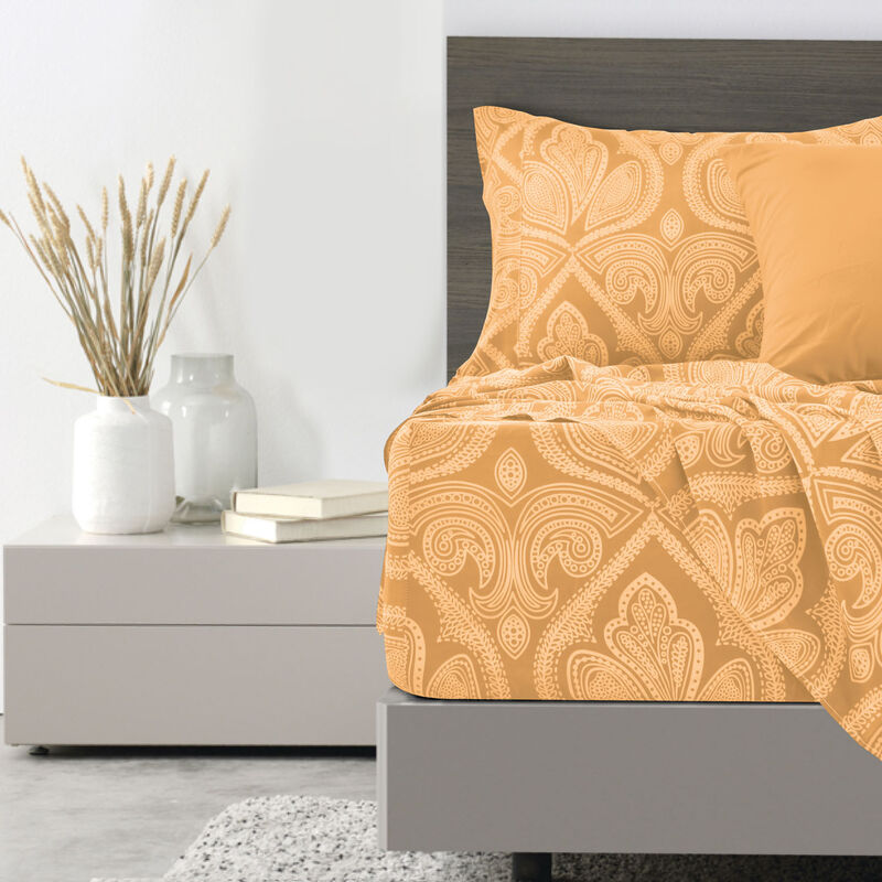 Lux Decor Collection Bed Sheets - Brushed Microfiber Paisley Sheet Set