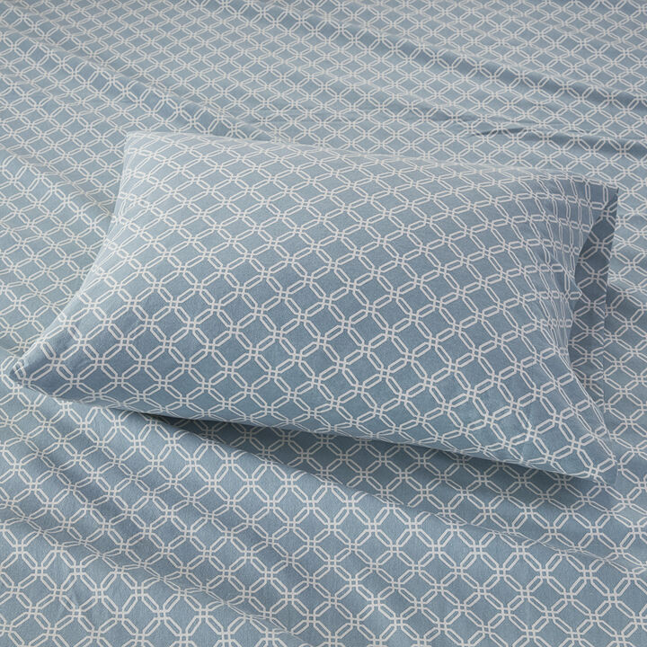 Gracie Mills Persephone 4-Peice Cotton Flannel Sheet Set