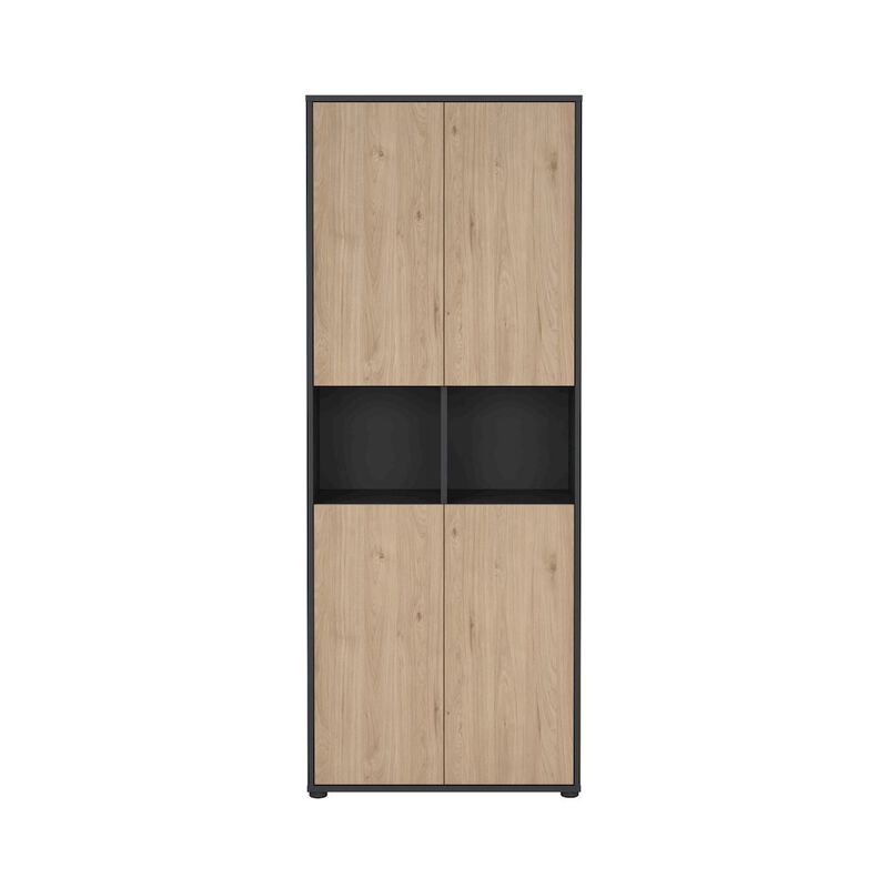 Tvilum 6 Shelf Boockase with 4 Doors, Home Office Storage
