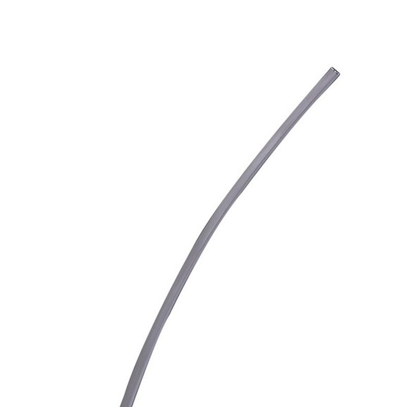 Floor LED Lamp with Metal Arched Design, Brushed Silver-Benzara