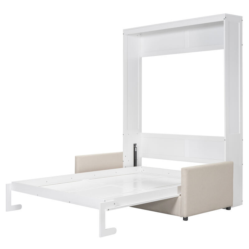 Merax Murphy Bed Cabinet Wall Bed with Cushion