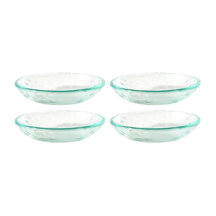 Glass Dinnerware dia.8.5" h:1.75" 20 oz. Round Clear Glass Bowl (Set of 4)