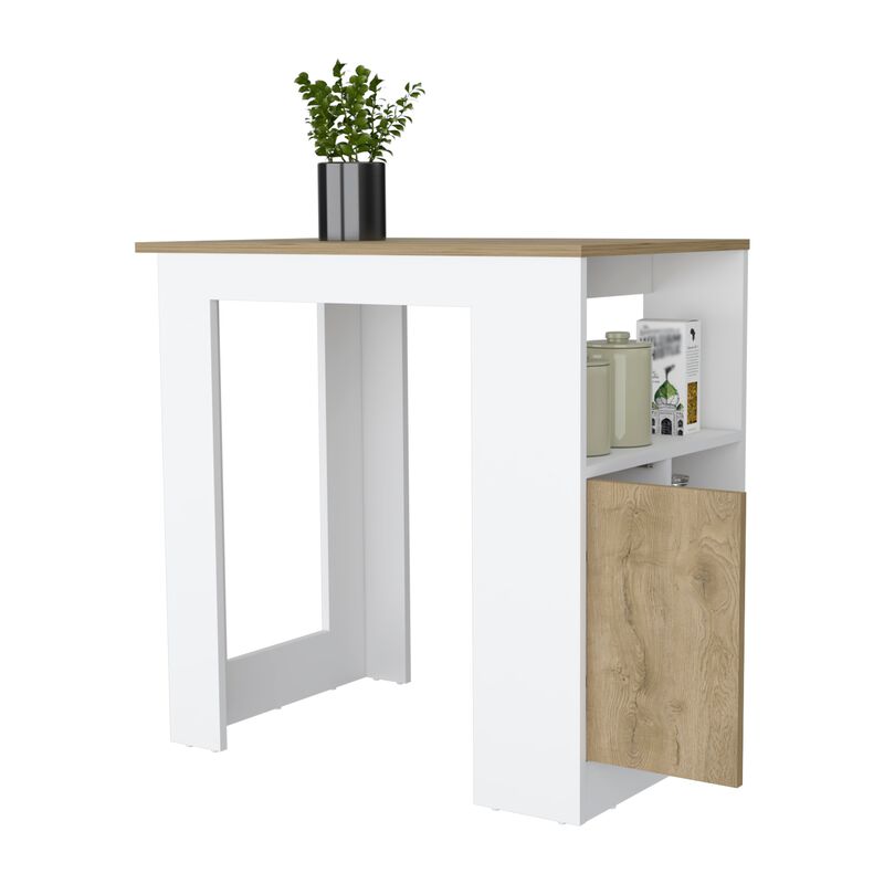 Streamdale Aurora Kitchen Island with Open Compartment and Cabinet
