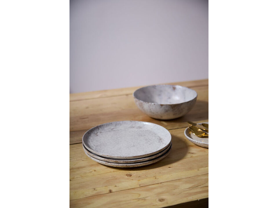 Kavala Dinner Plate I in Cloud (Set of 4)