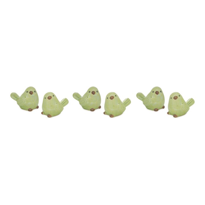 Bird Figurine Decorative Accent for Garden or Home Decor (Set of 6)