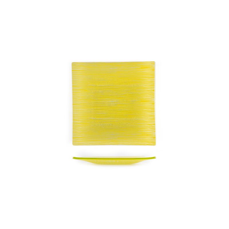 Glass Dinnerware 7.75" x 7.75" Square Clear Glass Plate (Set of 2)