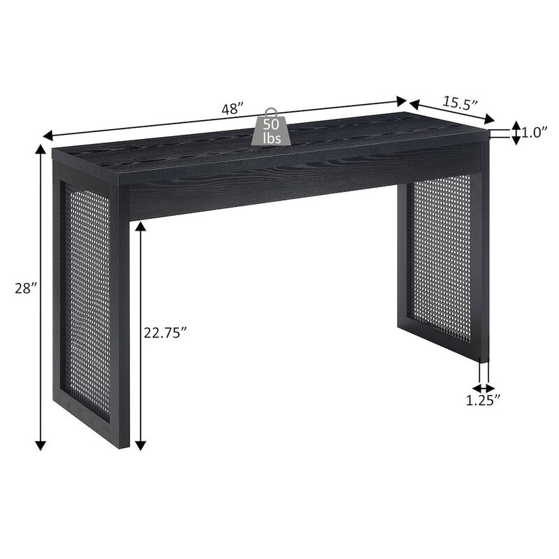 Convenience Concepts Northfield Weave Hall Console Table/Desk
