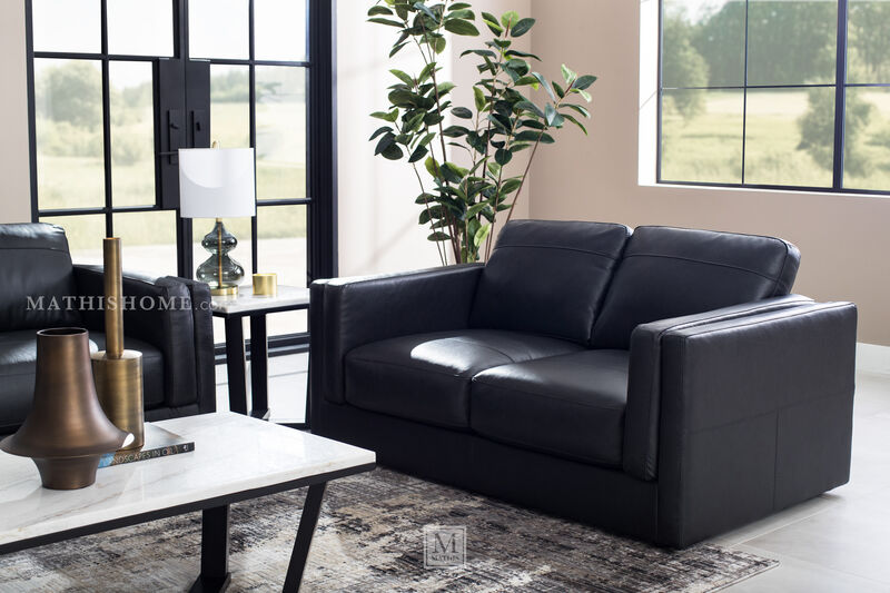 Amiata Leather Loveseat