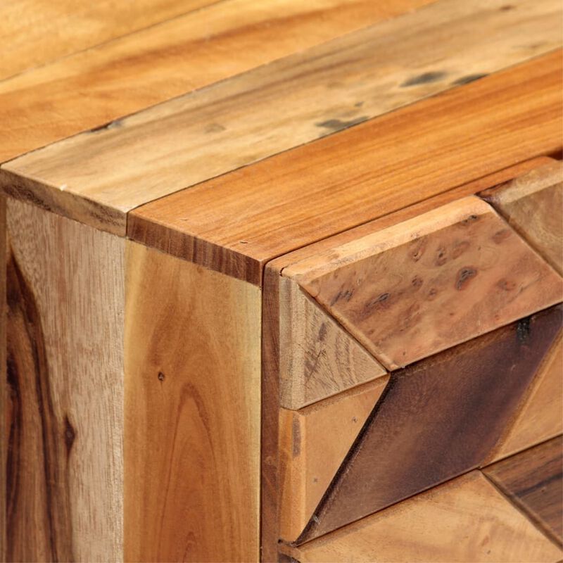 vidaXL Bedside Cabinet 15.8"x11.8"x19.7" Solid Reclaimed Wood