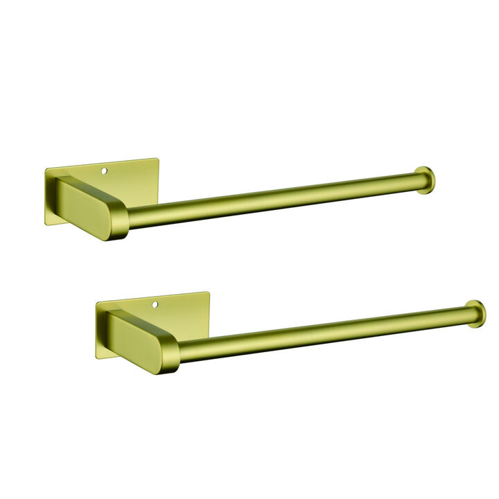 2 Pack Brushed Gold Paper Towel Holder Set