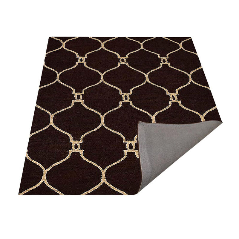 RUGSOTIC CARPETS HAND TUFTED WOOL ECO-FRIENDLY AREA RUGS  - 9'x12', Rectangle Shape, Brown & Beige, Geometric Modern Design, High Pile Handmade Area Rugs for Living Room, Bed Room (K01004)