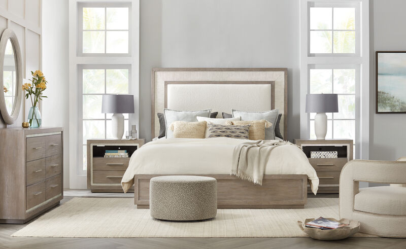 Serenity Rookery Cal King Upholstered Panel Bed
