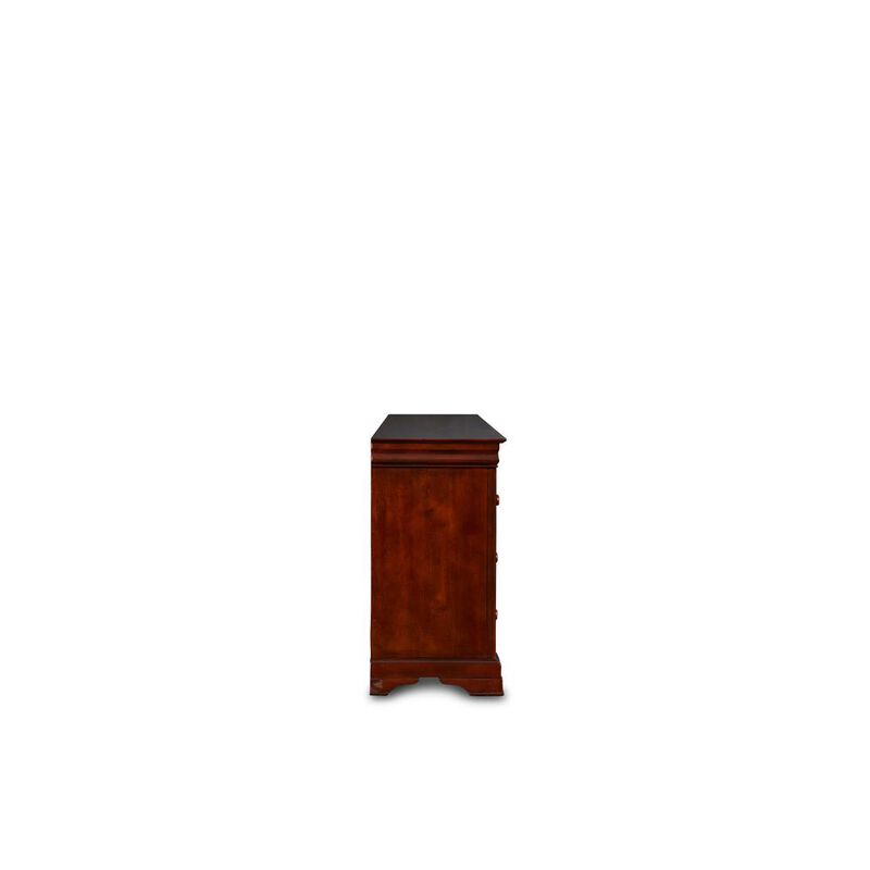 New Classic Furniture Furniture Versailles Solid Wood Engineered Wood Dresser in Cherry