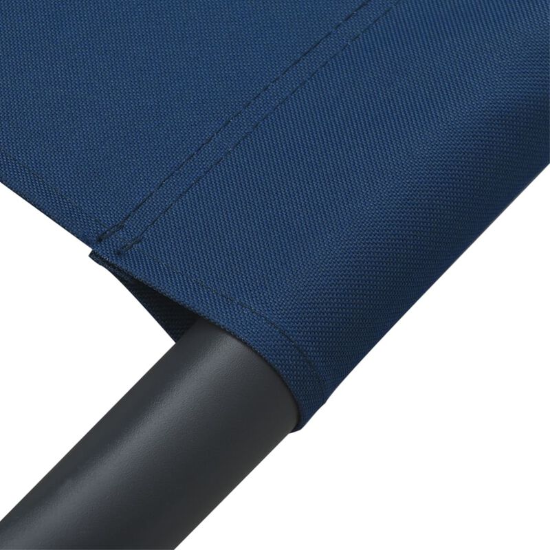 vidaXL Outdoor Patio Lounge Bed in Blue - Weather-Resistant Fabric and Powder-Coated Steel Frame - Scandinavian Style, Easy Maintenance