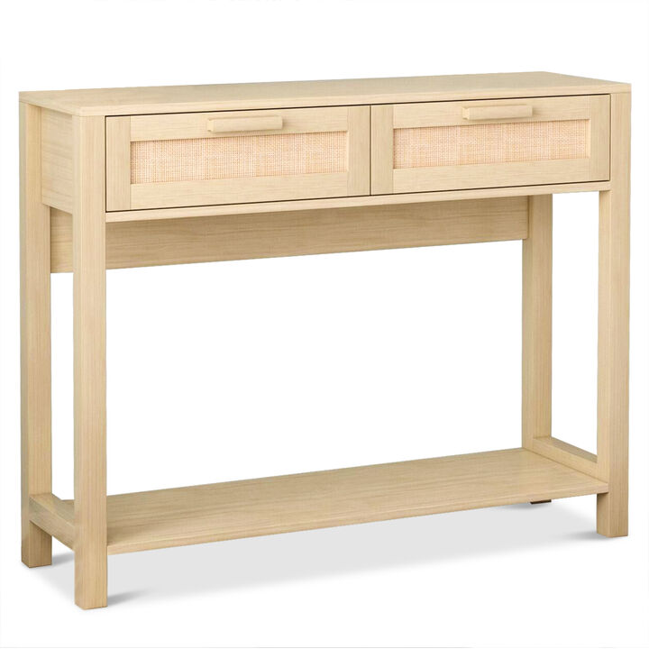 Console Table with 2 Drawers Stylish Entryway Table for Storage and Home Decor