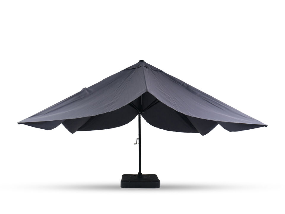 Grey 10' x 13' Patio Umbrella & Base